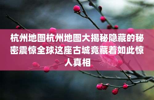 杭州地图杭州地图大揭秘隐藏的秘密震惊全球这座古城竟藏着如此惊人真相