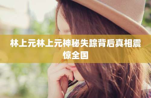 林上元林上元神秘失踪背后真相震惊全国