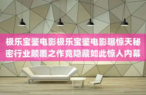 极乐宝鉴电影极乐宝鉴电影曝惊天秘密行业颠覆之作竟隐藏如此惊人内幕