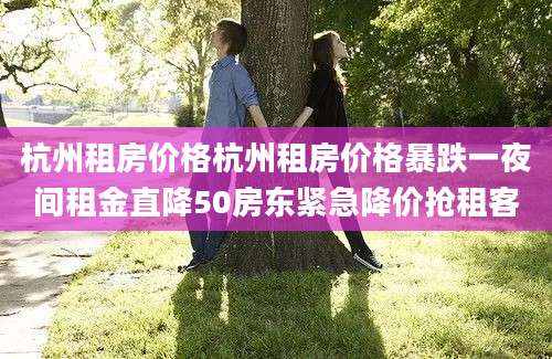 杭州租房价格杭州租房价格暴跌一夜间租金直降50房东紧急降价抢租客