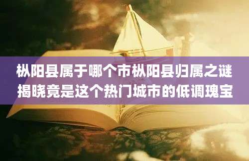 枞阳县属于哪个市枞阳县归属之谜揭晓竟是这个热门城市的低调瑰宝