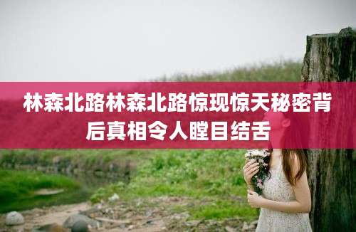 林森北路林森北路惊现惊天秘密背后真相令人瞠目结舌