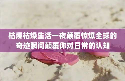 枯燥枯燥生活一夜颠覆惊爆全球的奇迹瞬间颠覆你对日常的认知