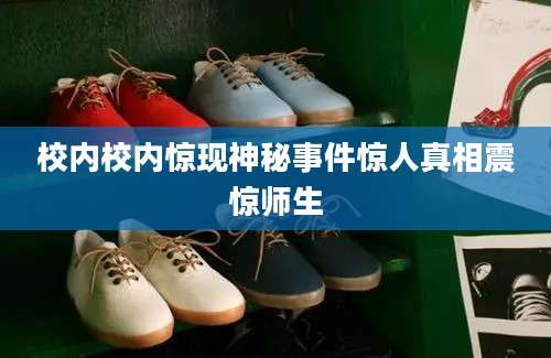 校内校内惊现神秘事件惊人真相震惊师生