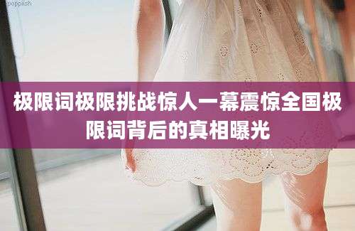 极限词极限挑战惊人一幕震惊全国极限词背后的真相曝光