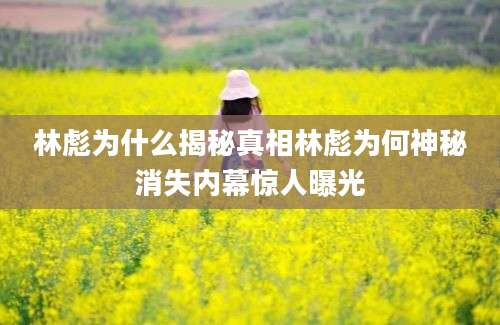 林彪为什么揭秘真相林彪为何神秘消失内幕惊人曝光