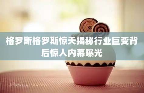 格罗斯格罗斯惊天揭秘行业巨变背后惊人内幕曝光