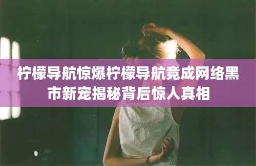 柠檬导航惊爆柠檬导航竟成网络黑市新宠揭秘背后惊人真相