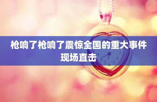 枪响了枪响了震惊全国的重大事件现场直击