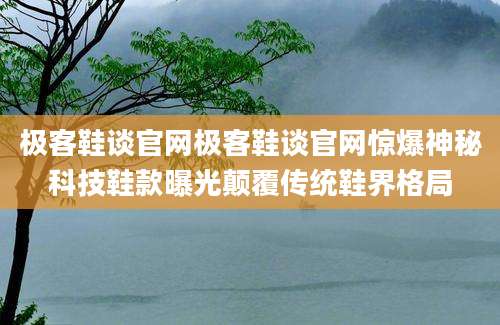 极客鞋谈官网极客鞋谈官网惊爆神秘科技鞋款曝光颠覆传统鞋界格局