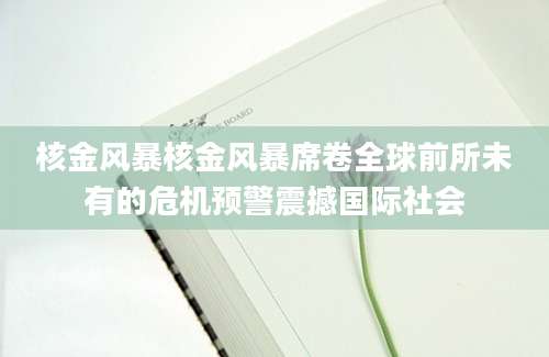 核金风暴核金风暴席卷全球前所未有的危机预警震撼国际社会