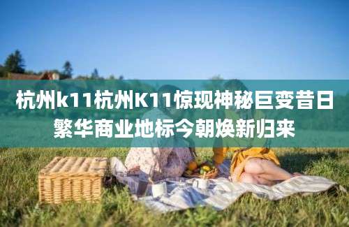 杭州k11杭州K11惊现神秘巨变昔日繁华商业地标今朝焕新归来