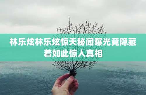 林乐炫林乐炫惊天秘闻曝光竟隐藏着如此惊人真相