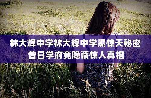 林大辉中学林大辉中学爆惊天秘密昔日学府竟隐藏惊人真相