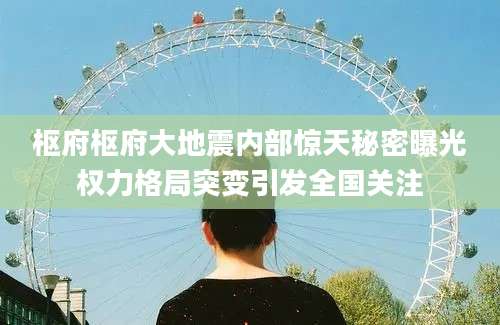 枢府枢府大地震内部惊天秘密曝光权力格局突变引发全国关注