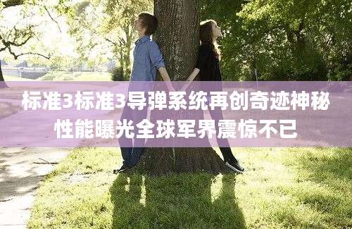 标准3标准3导弹系统再创奇迹神秘性能曝光全球军界震惊不已