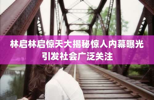 林启林启惊天大揭秘惊人内幕曝光引发社会广泛关注