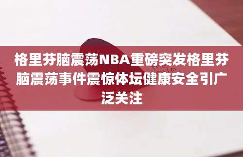 格里芬脑震荡NBA重磅突发格里芬脑震荡事件震惊体坛健康安全引广泛关注