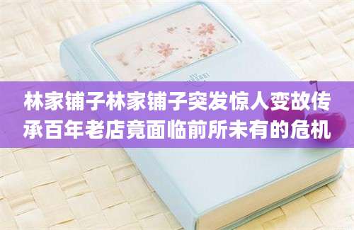 林家铺子林家铺子突发惊人变故传承百年老店竟面临前所未有的危机