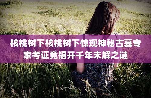 核桃树下核桃树下惊现神秘古墓专家考证竟揭开千年未解之谜