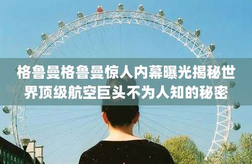 格鲁曼格鲁曼惊人内幕曝光揭秘世界顶级航空巨头不为人知的秘密