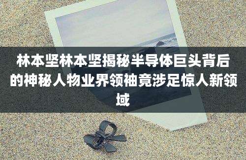 林本坚林本坚揭秘半导体巨头背后的神秘人物业界领袖竟涉足惊人新领域