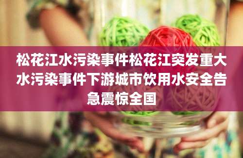 松花江水污染事件松花江突发重大水污染事件下游城市饮用水安全告急震惊全国