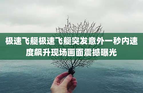 极速飞艇极速飞艇突发意外一秒内速度飙升现场画面震撼曝光