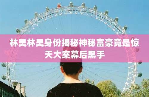 林昊林昊身份揭秘神秘富豪竟是惊天大案幕后黑手