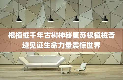 根植桩千年古树神秘复苏根植桩奇迹见证生命力量震惊世界