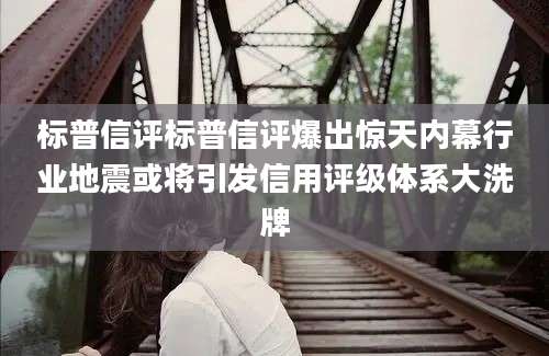 标普信评标普信评爆出惊天内幕行业地震或将引发信用评级体系大洗牌